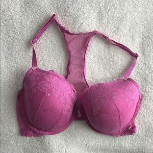 Victoria’s Secret Elegant PinkValentine Lace Bra 38D